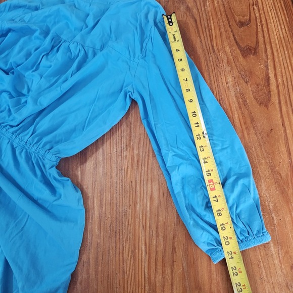 Lilly Pulitzer Womens Pima Cotton XL Blue V-Neck Long Sleeve Elastic Waist Dress - Picture 7 of 13